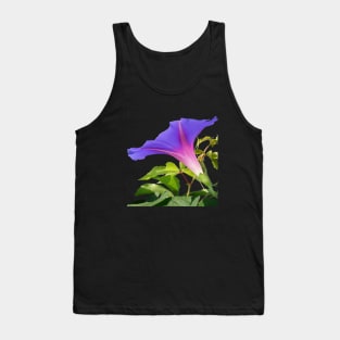 Close Up Of Ipomoea And Leaves Vector Art Cut Out Tank Top
